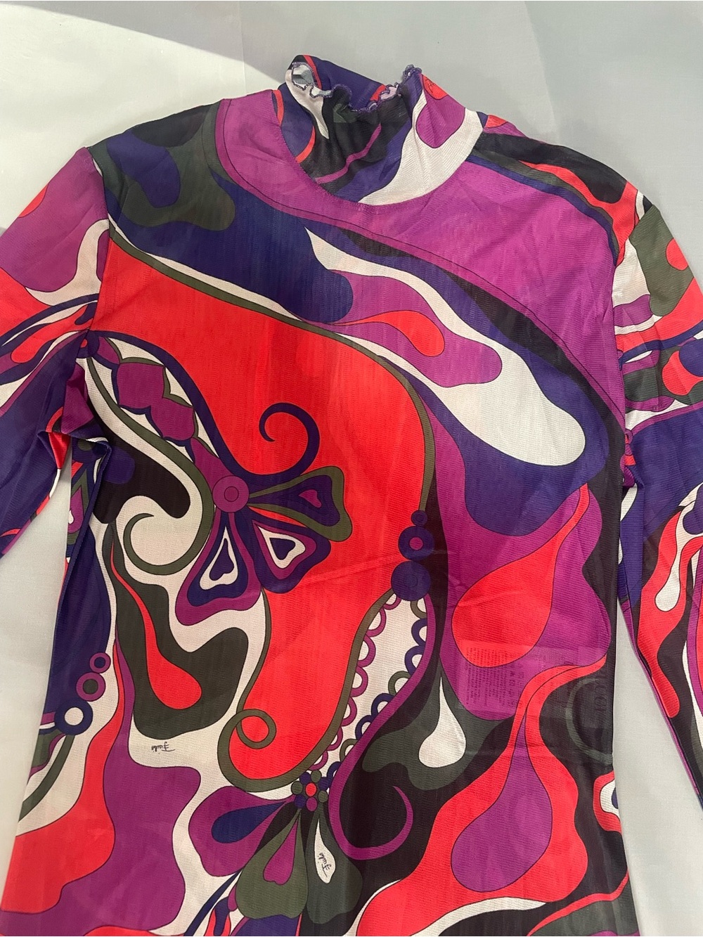 Emilio Pucci Purple Multi-Color Turtleneck Maxi Dress - Picture 5 of 8